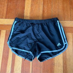 adidas Black Shorts with Light Gray Waistband